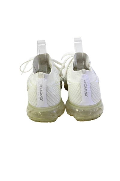 Nike Women's Rubber Sole Lace Up Trainer Sneakers Cream Size 8.5