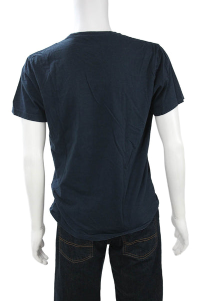 J Crew Mens Dark Blue Classic Cotton Crew Neck Short Sleeve T-Shirt Size M