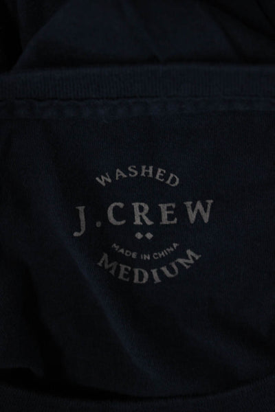 J Crew Mens Dark Blue Classic Cotton Crew Neck Short Sleeve T-Shirt Size M