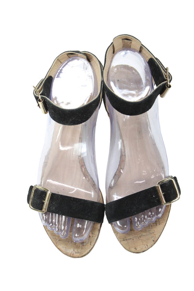 All Tomorrows Parties Womens Suede Slingbacks Sandal Heels Black Size 37 7