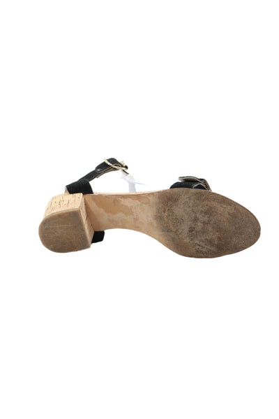 All Tomorrows Parties Womens Suede Slingbacks Sandal Heels Black Size 37 7