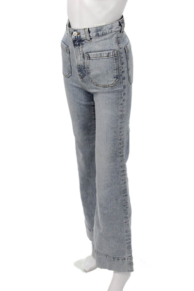 Jeanerica Women Gray Flared Wide-Leg High Rise Jeans Size 24