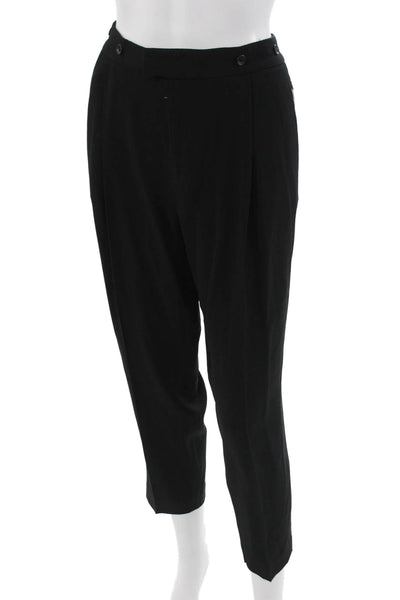 Rag & Bone Womens Ankle Cropped Dress Pants Black Button Size 8