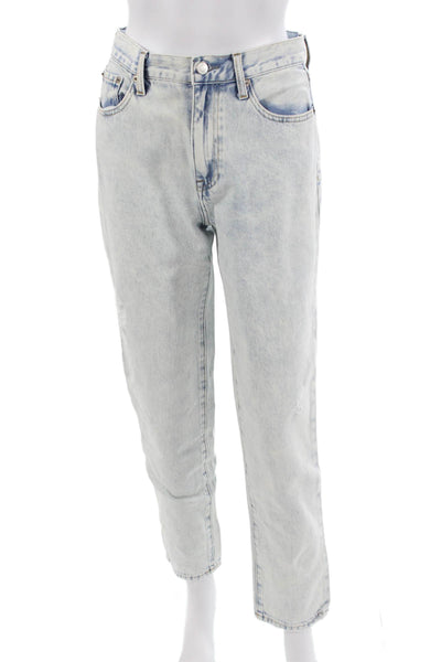 Pistola Womens Light Blue Mom Cropped High Rise Jeans Size 26