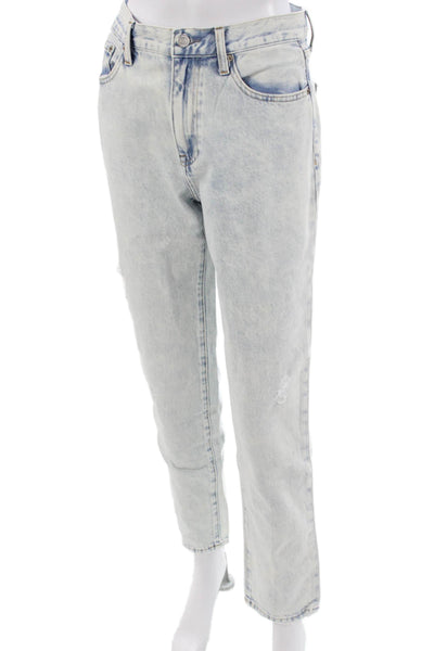 Pistola Womens Light Blue Mom Cropped High Rise Jeans Size 26