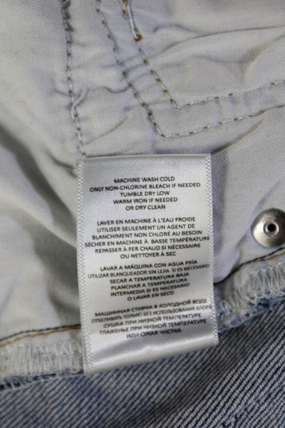 Re/Done Unisex 90s Blue Cropped Straight Jeans Button Fly Size 30