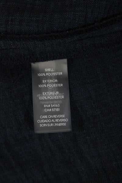 Calvin Klein Women Shift Dress Dark Blue V-Neck Short Sleeve Long Size 2