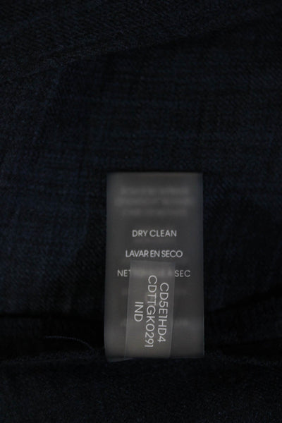 Calvin Klein Women Shift Dress Dark Blue V-Neck Short Sleeve Long Size 2