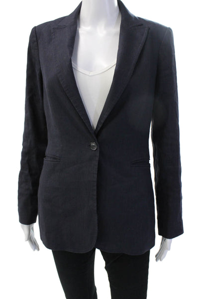 Antonio Melani Unisex Blazer Dark Blue Linen Blend Button Size 2