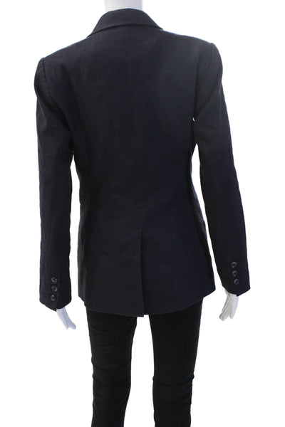 Antonio Melani Unisex Blazer Dark Blue Linen Blend Button Size 2
