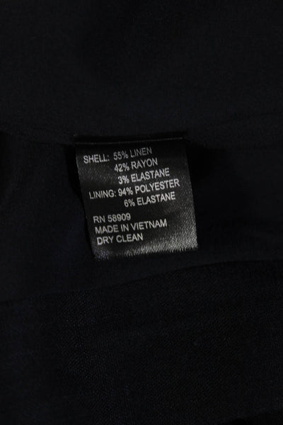 Antonio Melani Unisex Blazer Dark Blue Linen Blend Button Size 2