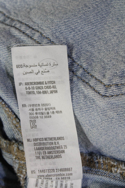 Abercrombie & Fitch Women Light Blue 90s Jacket Long Sleeve Size XS