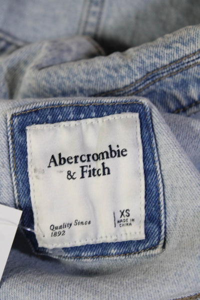 Abercrombie & Fitch Women Light Blue 90s Jacket Long Sleeve Size XS