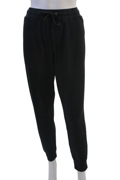 Splendid Unisex Jogger Sweatpants Black Modal Spandex Drawstring Size XL