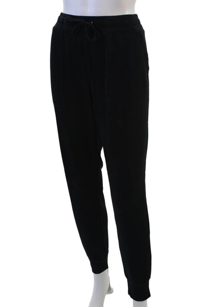 Splendid Unisex Jogger Sweatpants Black Modal Spandex Drawstring Size XL