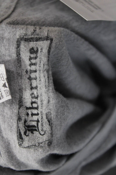 Libertine Unisex Pullover Sweatshirts Gray Skull Graphic Crew Neck Size XL