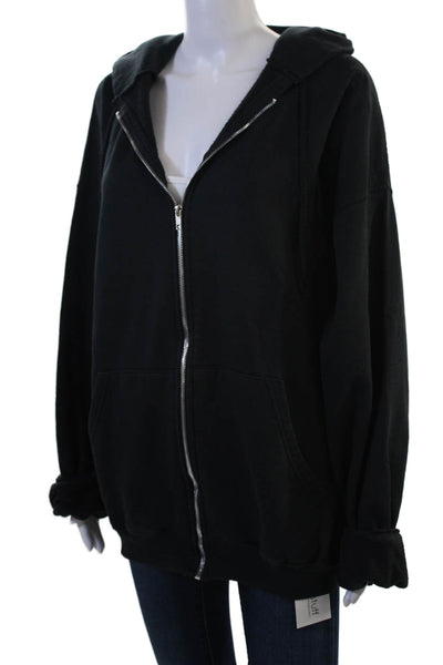 Libertine Unisex Full-zip Hoodie Black Cotton Blend Graphic Drawstring Size L