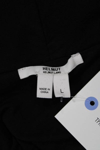 Helmut Lang Women Black Motorcycle Jacket Zip Biker Size L