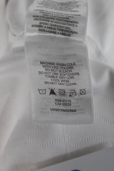 Fila Women Fit & Flare Tank Dress White V-Neck Geometric Polyester Size S