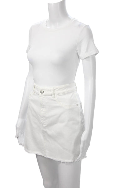 DL1961 Womens Mini Straight Pencil Skirt White Size 27