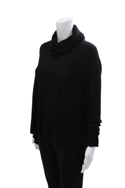 Adam Adam Lippes Unisex Pullover Turtleneck Black Bamboo Cashmere Size L