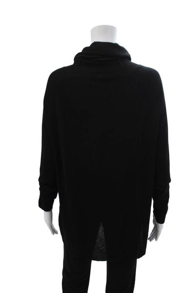 Adam Adam Lippes Unisex Pullover Turtleneck Black Bamboo Cashmere Size L