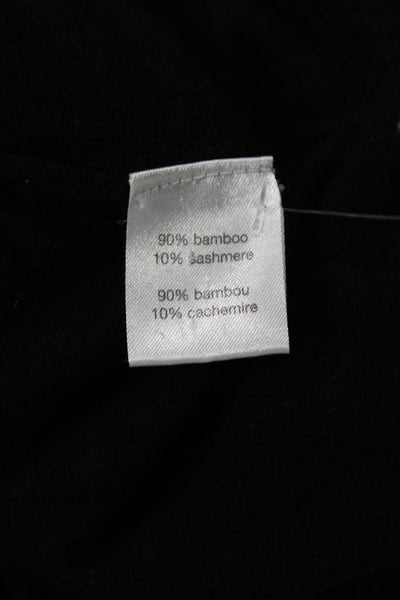 Adam Adam Lippes Unisex Pullover Turtleneck Black Bamboo Cashmere Size L