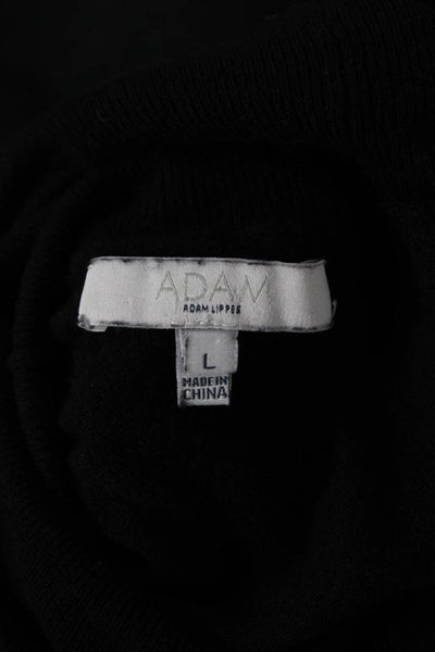 Adam Adam Lippes Unisex Pullover Turtleneck Black Bamboo Cashmere Size L