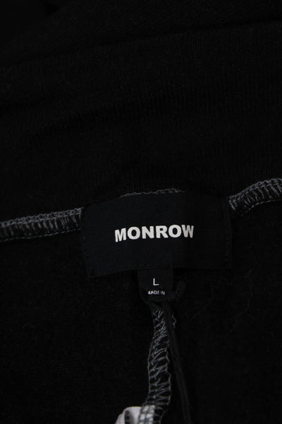 Monrow Unisex Black Jogger Sweatpants Drawstring Size L