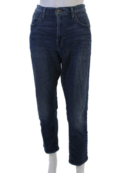 Joes Unisex Mom Cropped Dark Blue Jeans Mid Rise Button Inseam 29 Size 32