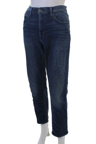 Joes Unisex Mom Cropped Dark Blue Jeans Mid Rise Button Inseam 29 Size 32