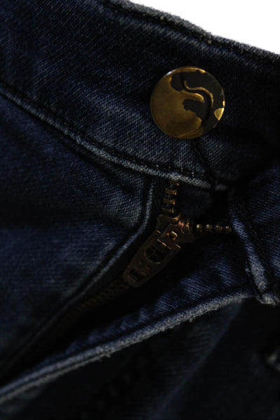 Joes Unisex Mom Cropped Dark Blue Jeans Mid Rise Button Inseam 29 Size 32