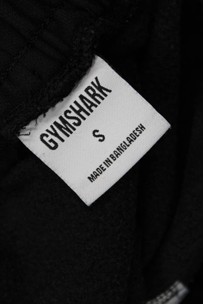 GYMSHARK Womens Jogger Sweatpants Black Graphic Print Sports Fall Size S
