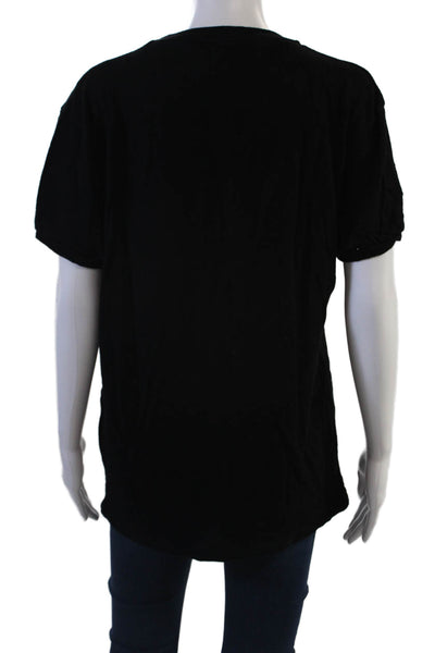 Zara Womens Basic T-Shirt Black Short Sleeve Crew Neck Size L