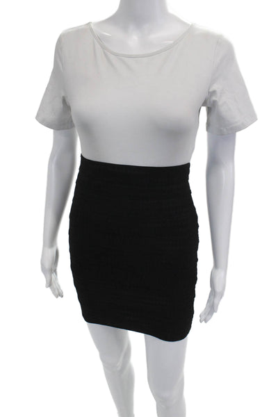 Zara Basic Womens Black Bandage Mini Skirt Polyester Blend Size S