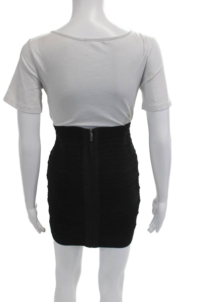 Zara Basic Womens Black Bandage Mini Skirt Polyester Blend Size S