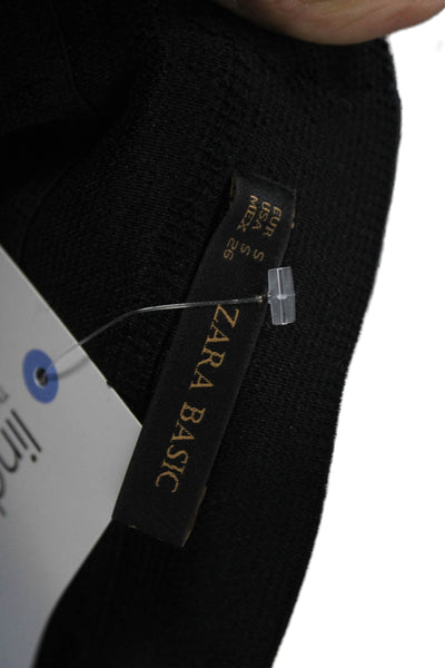Zara Basic Womens Black Bandage Mini Skirt Polyester Blend Size S