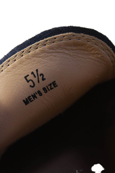 Tods Mens Slip On Round Toe Suede Loafers Blue Size 5.5