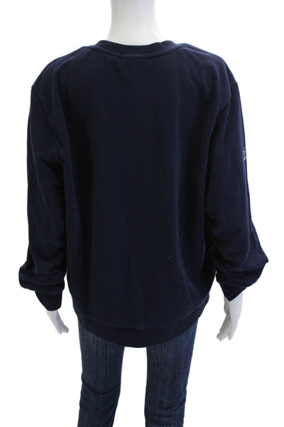 Lacoste Mens Pullover Dark Blue Crewneck Longsleeve Cotton Size L