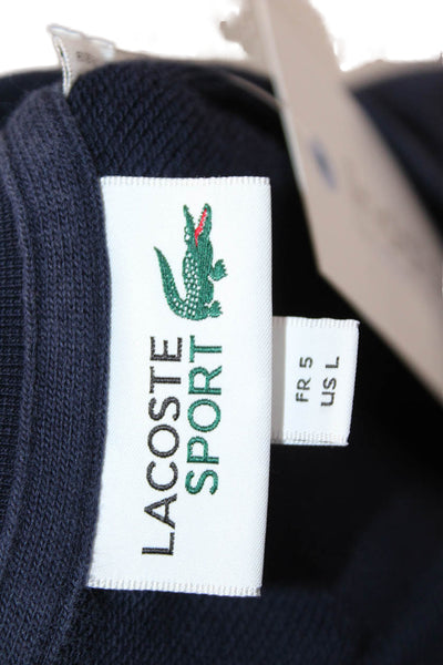 Lacoste Mens Pullover Dark Blue Crewneck Longsleeve Cotton Size L
