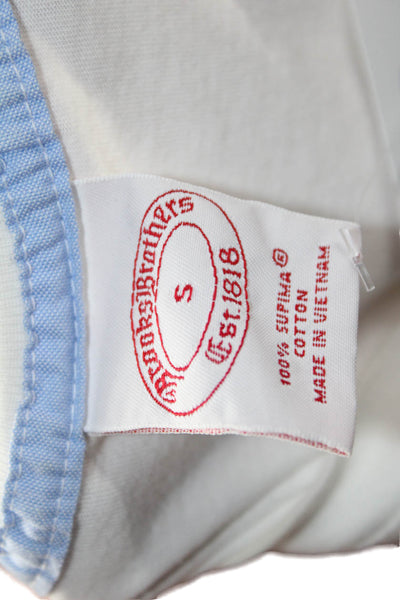 Brooks Brothers Mens White Supima Cotton Crew Neck T-Shirt Size S