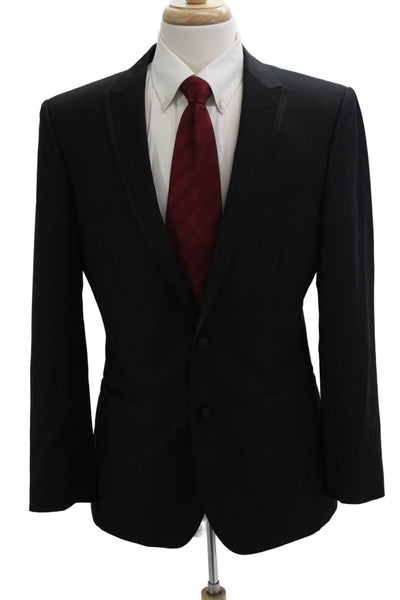 Joseph Abboud Mens Tuxedo Jacket Black Wool Button Size 40