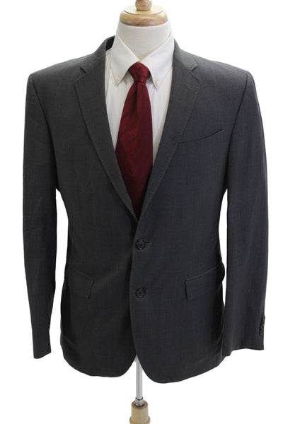 Ted Baker London Mens 2 Piece Dark Gray Wool Suit Jacket Size 40