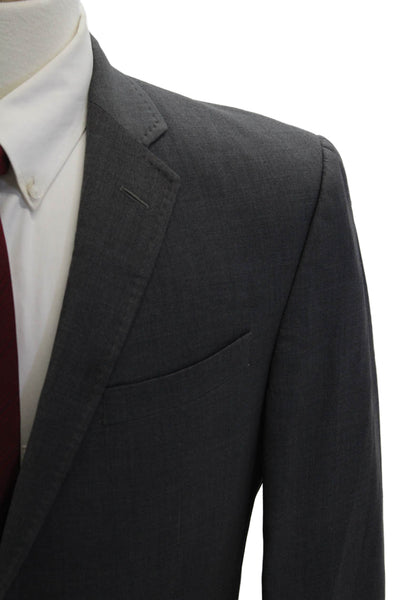 Ted Baker London Mens 2 Piece Dark Gray Wool Suit Jacket Size 40