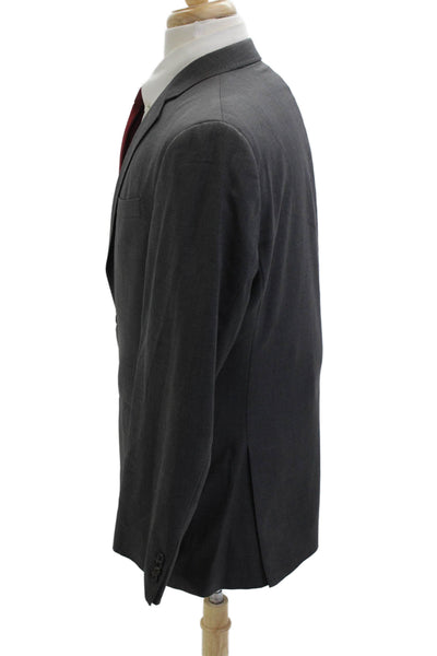 Ted Baker London Mens 2 Piece Dark Gray Wool Suit Jacket Size 40