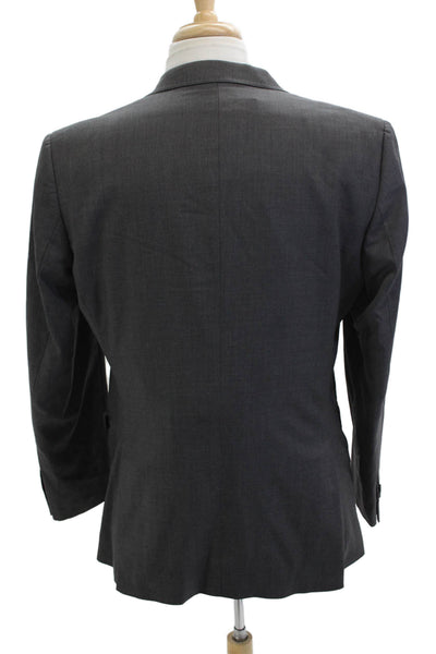 Ted Baker London Mens 2 Piece Dark Gray Wool Suit Jacket Size 40