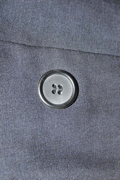 Gigli Mens Dark Blue Virgin Wool Suit Jacket Button Collared Classic Size 52