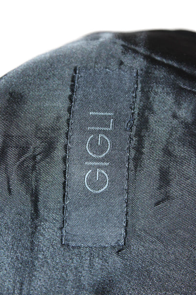 Gigli Mens Dark Blue Virgin Wool Suit Jacket Button Collared Classic Size 52