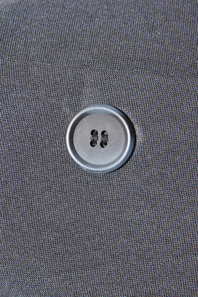 Gigli Mens Dark Blue Solid Collared Button Suit Jacket Size 42