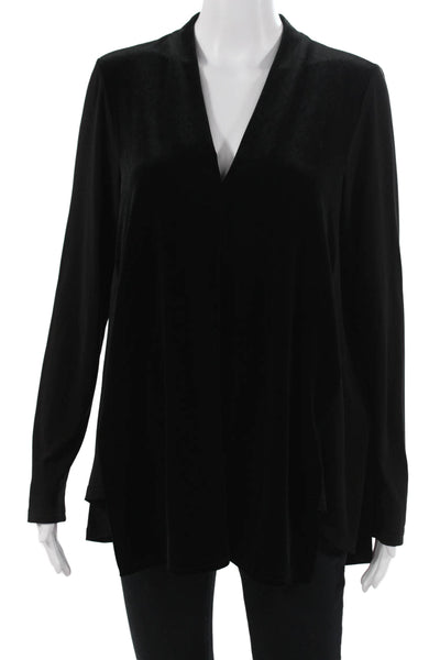 Joseph Ribkoff Women Black V-Neck Long Sleeve Tunic Designer Size 10